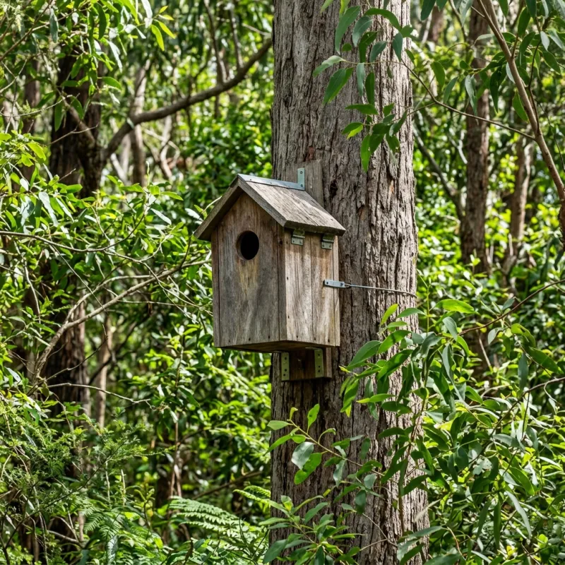 Animal nesting box installed as a humane alternative to a Prahran roof cavity
