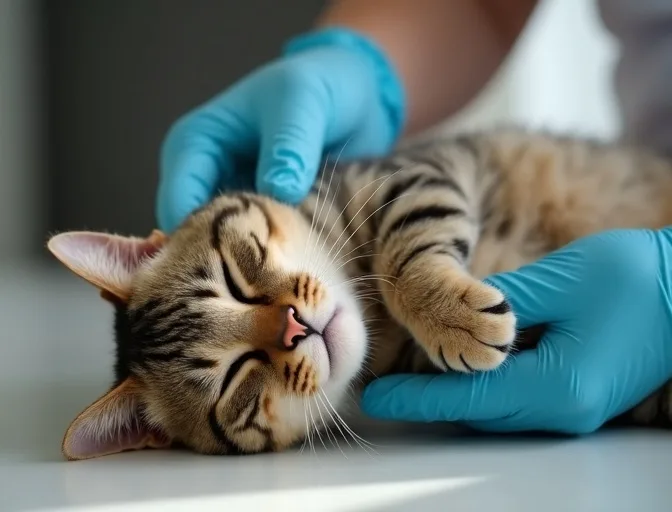 Specialist carefully handling a deceased cat with dignity in Prahran